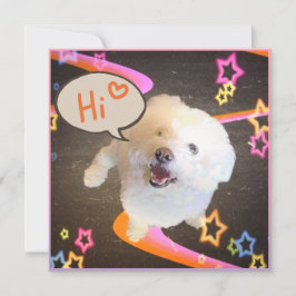 Tarjeta Just Saying "Hi"