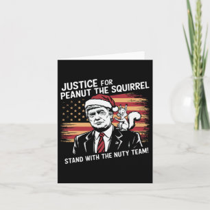 Tarjeta Justicia Para El Maní La Ardilla - Navidades Xmas
