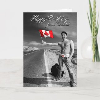 Tarjeta Justin Trudeau: Feliz cumpleaños de Canadá