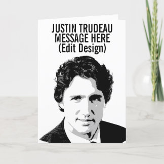 TARJETA JUSTIN TRUDEAU PERSONALIZADO