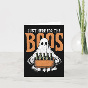 Tarjeta Justo Aquí Para Los Boos Cute Ghoul Funny Hallowee