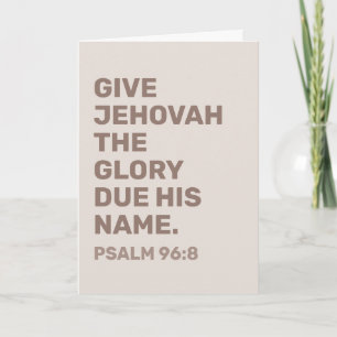 Tarjeta JW Year Text 2025 Greeting Card - Salmo 96:8