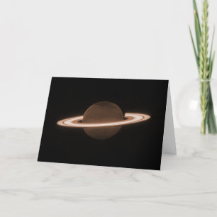 Tarjeta JWST James Webb Telescopio Espacial Saturn Infrarr