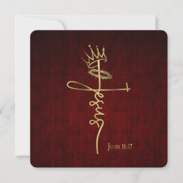 Tarjeta K JESUS Elegantes Navidades cristianos de Llanura 