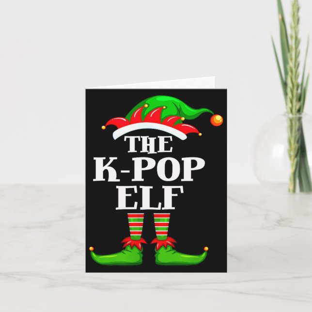 Tarjeta K-p Elf Matching Family Group Christmas Party Pyja (Anverso)