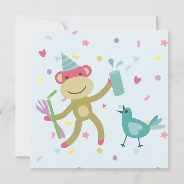 Tarjeta kaart felicitatie aapje (Anverso)