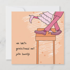 Tarjeta kaart huwelijk felicitatie uitnodiging