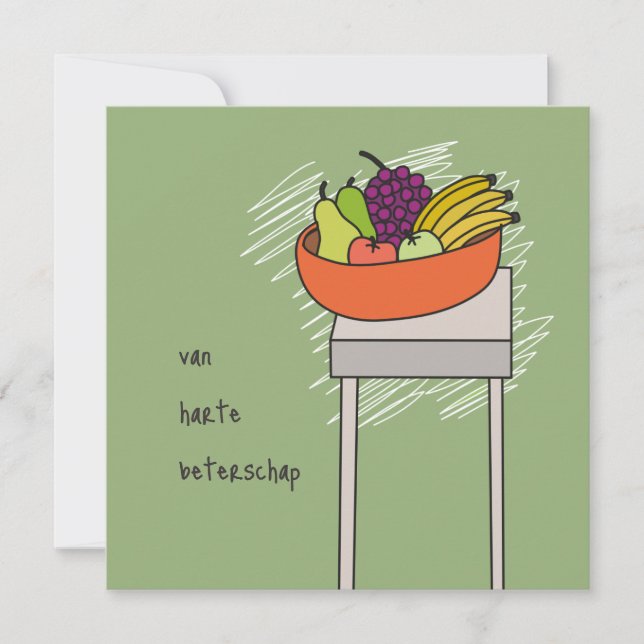 Tarjeta kaart van harte beterschap (Anverso)