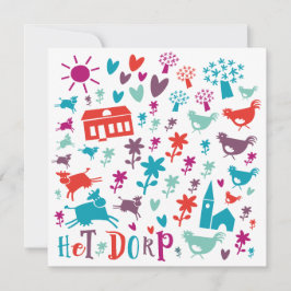 Tarjeta kaart verhuizen 'dorp'