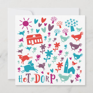 Tarjeta kaart verhuizen 'dorp'