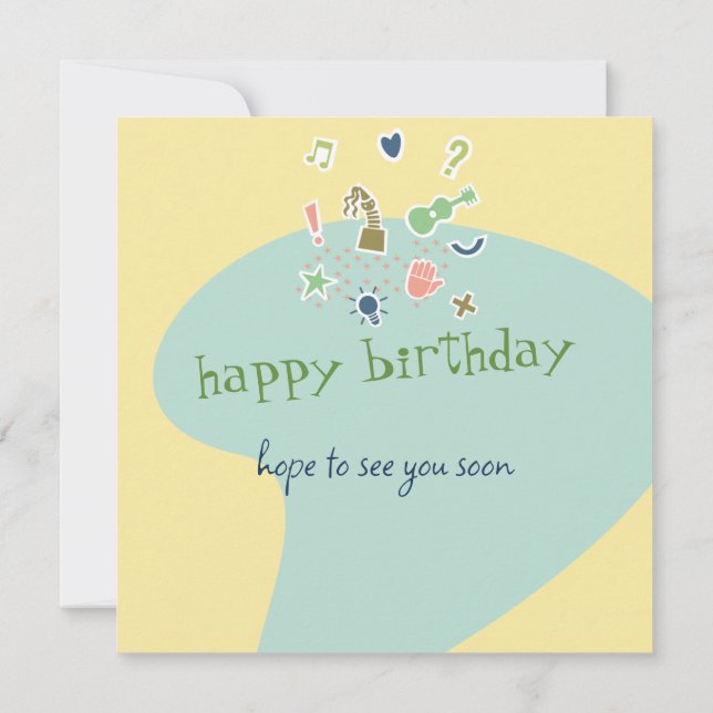 Tarjeta kaart verjaardag 'happy birthday' (Reverso)
