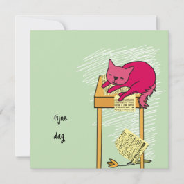 Tarjeta kaart verjaardag poes