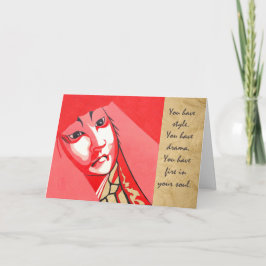Tarjeta Kabuki Guy Happy Valentine Day Card