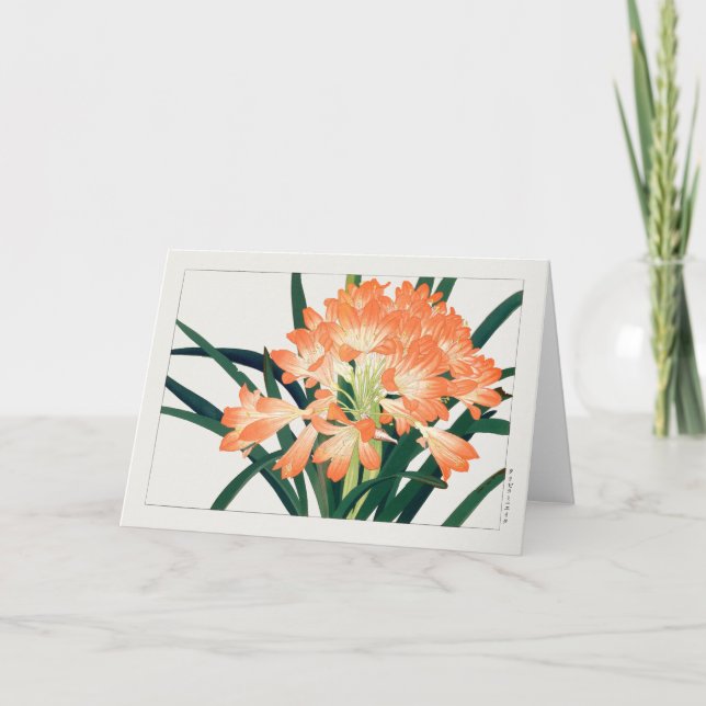 Tarjeta Kaffir lily por Tanigami Konan (Anverso)