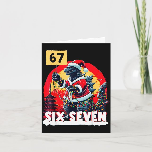 Tarjeta Kaiju Christmas 67 Santazilla Japanese Monster Din (Anverso)