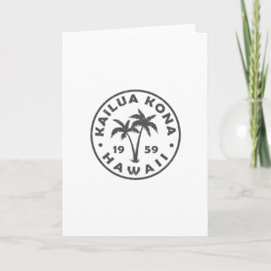 Tarjeta Kailua-kona Hawái Palma Hombres Mujeres Chicas Chi