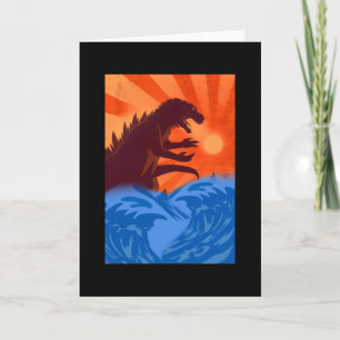 Tarjeta kajiu gojira rey de los monstruos japón