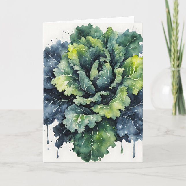 Tarjeta Kale - Watercolor flowers (Anverso)