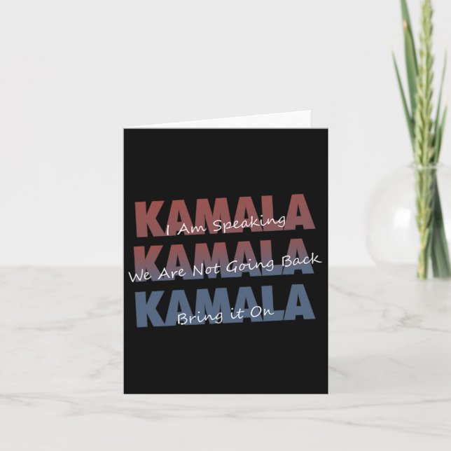 Tarjeta Kamala Con Citas Kalama Harris (Anverso)