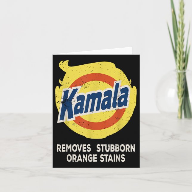 Tarjeta Kamala Detergent retira Naranja testaruda manchas (Anverso)
