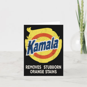 Tarjeta Kamala Detergent retira Naranja testaruda manchas
