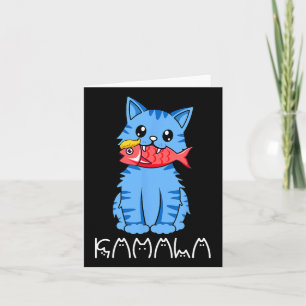 Tarjeta Kamala Gato Come Pescado Divertido Harris Trump 20
