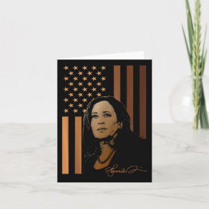Tarjeta Kamala Harris 2024 Bandera estadounidense Señora P