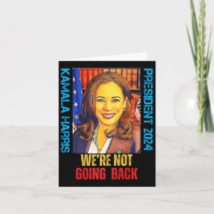 Tarjeta Kamala Harris Arte Pop Presidente 2024 No Vamos A