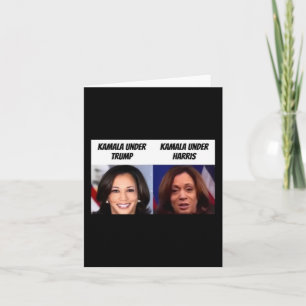 Tarjeta Kamala Harris bajo la fama de Trump