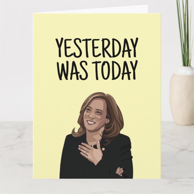 TARJETA KAMALA HARRIS BENEFICIO DE CUMPLEAÑOS (Anverso)