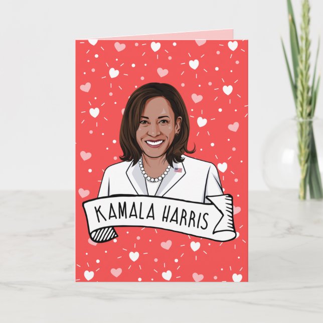 Tarjeta Kamala Harris Día de San Valentín (Anverso)