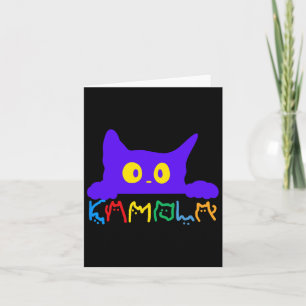 Tarjeta Kamala Harris Funny Cat Lettering Typography