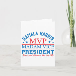 Tarjeta Kamala Harris Mvp Señora Vicepresidenta Black Y E