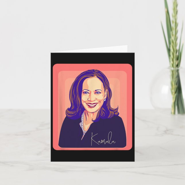 Tarjeta Kamala Harris Señora Presidenta del retrato de art (Anverso)