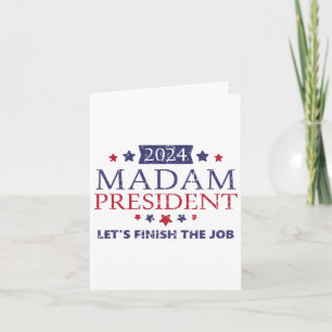 Tarjeta Kamala Harris Señora Presidenta Terminemos el Trab