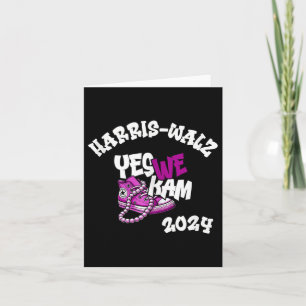 Tarjeta Kamala Harris Tim W 2024 sí We Kam Purple White T