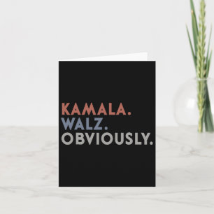 Tarjeta Kamala Harris Tim W Obviamente Vota Harris Waltz 2