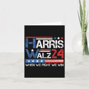 Tarjeta Kamala Harris Tim Waltz 2024 Cuando Luchamos Ganam