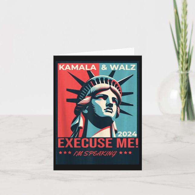 Tarjeta Kamala Harris Tim Walz elecciones 2024 (Anverso)