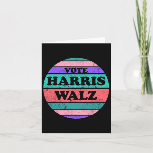 Tarjeta Kamala Harris Tim WAlzheimer Presidente 2024