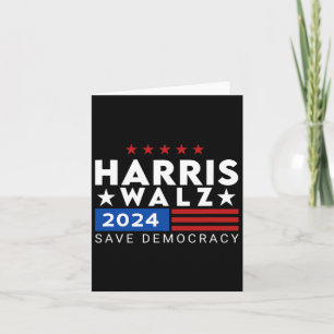 Tarjeta Kamala Harris Tim WAlzheimer V.p Vicepresidente 47