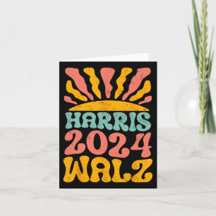 Tarjeta Kamala Harris Tim Wheimer 2024 Retro Cat Lady Fema