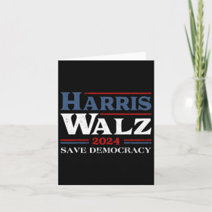 Tarjeta Kamala Harris Vals 2024 Elección Salvar Democracia