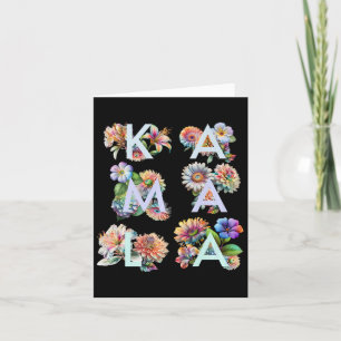 Tarjeta Kamala Harris Vintage Floral Feminine First Femeni