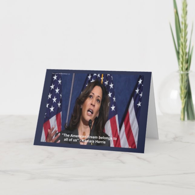 Tarjeta Kamala Harris y American Dream Quetingcard (Anverso)