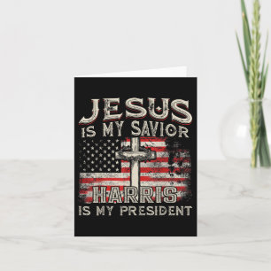 Tarjeta Kamala Jesús es mi salvador Harris es mi president