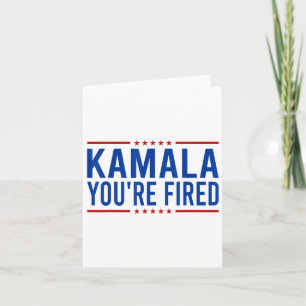 Tarjeta Kamala te despiden en 2024. Divertido Donald Trump
