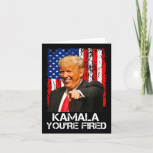 Tarjeta Kamala te despiden presidente gracioso, Trump se r