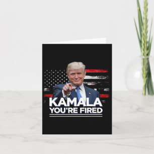 Tarjeta Kamala te despiden presidente gracioso, Trump se r