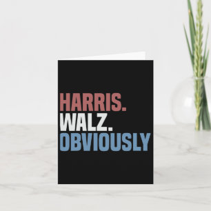 Tarjeta Kamala W Obviamente 2024 Harris Waltz 2024 Elecció